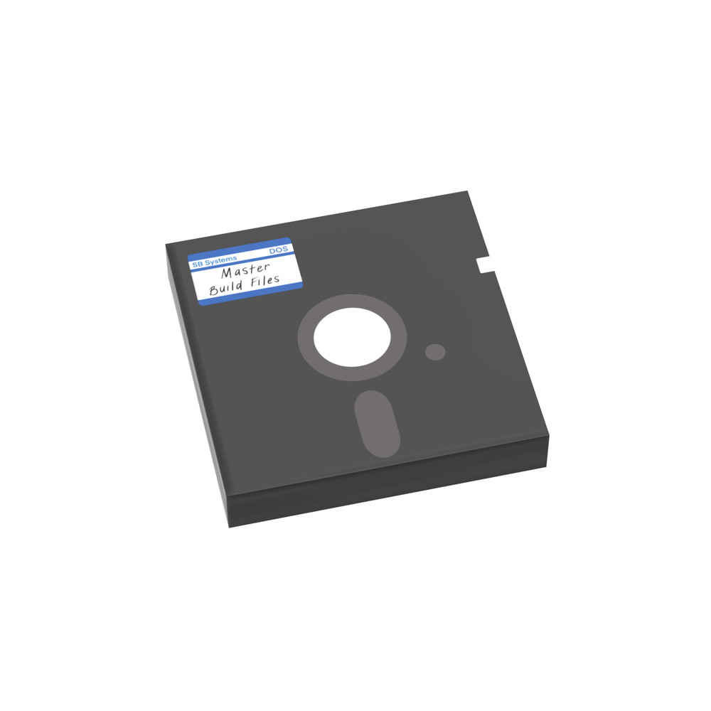 Floppy Disk 5.25 B Drive - Desktop Computer - Minifig Accessory - Custom Printed