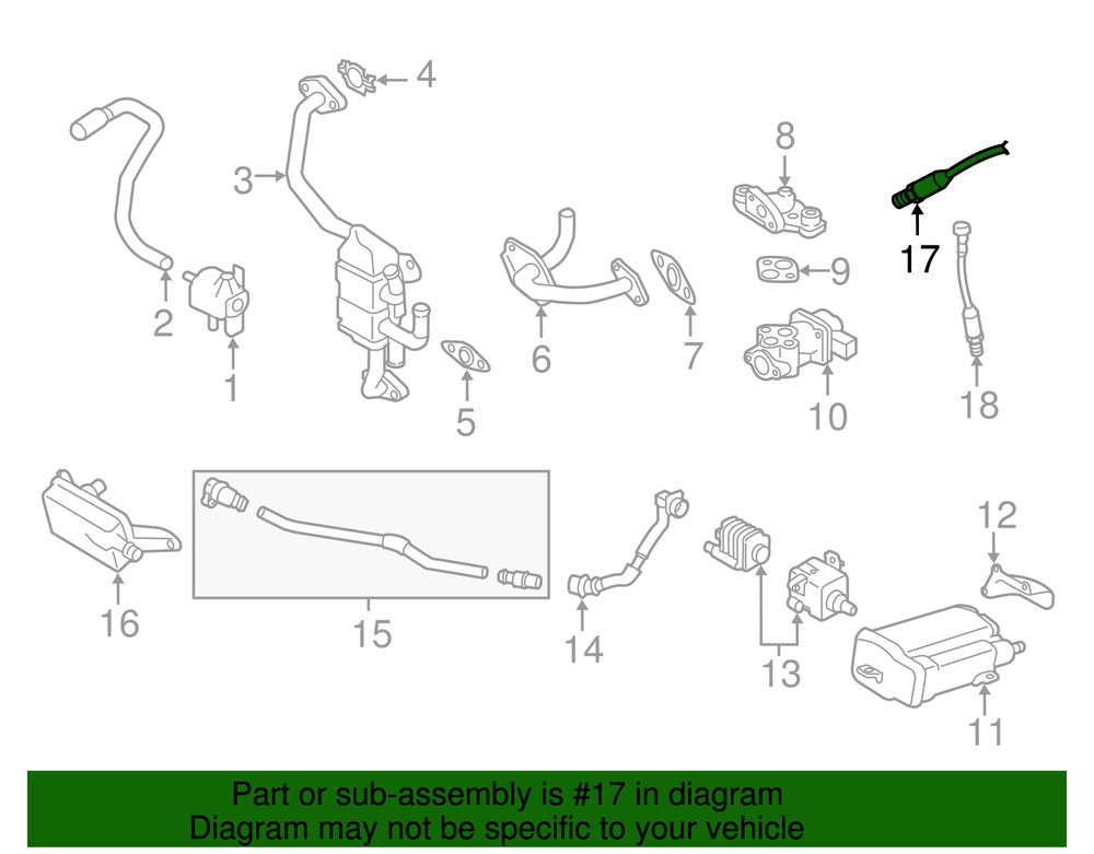 Genuine Subaru Oxygen Sensor 22690AA96A