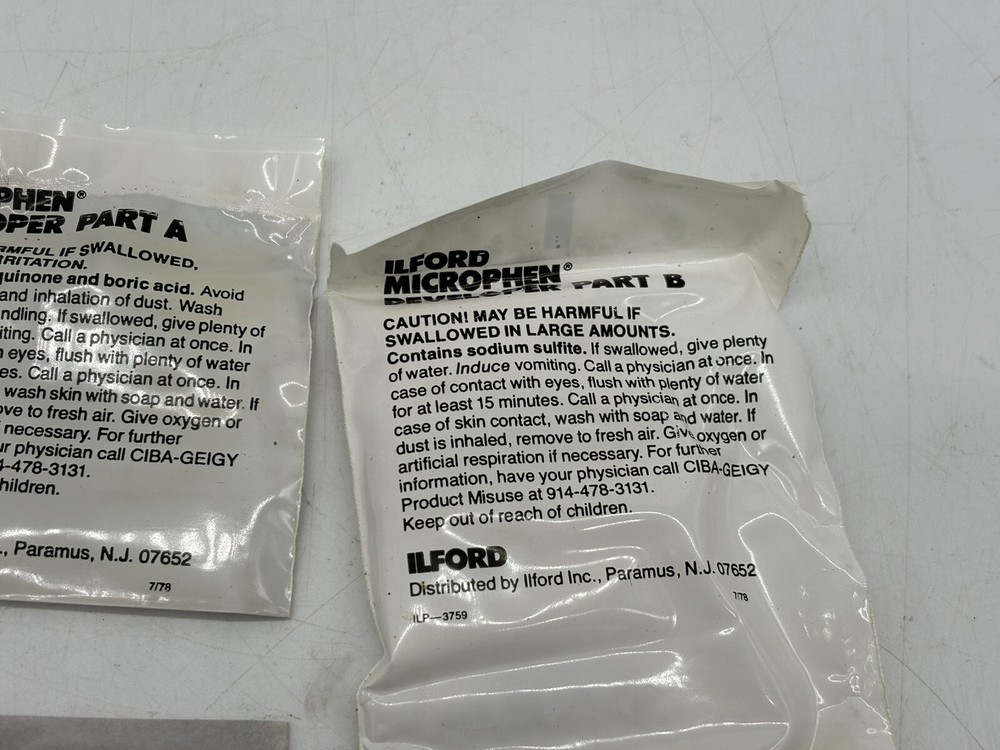 ILFORD Microphen High Speed Fine Grain Developer Powder With Instructions 4oz