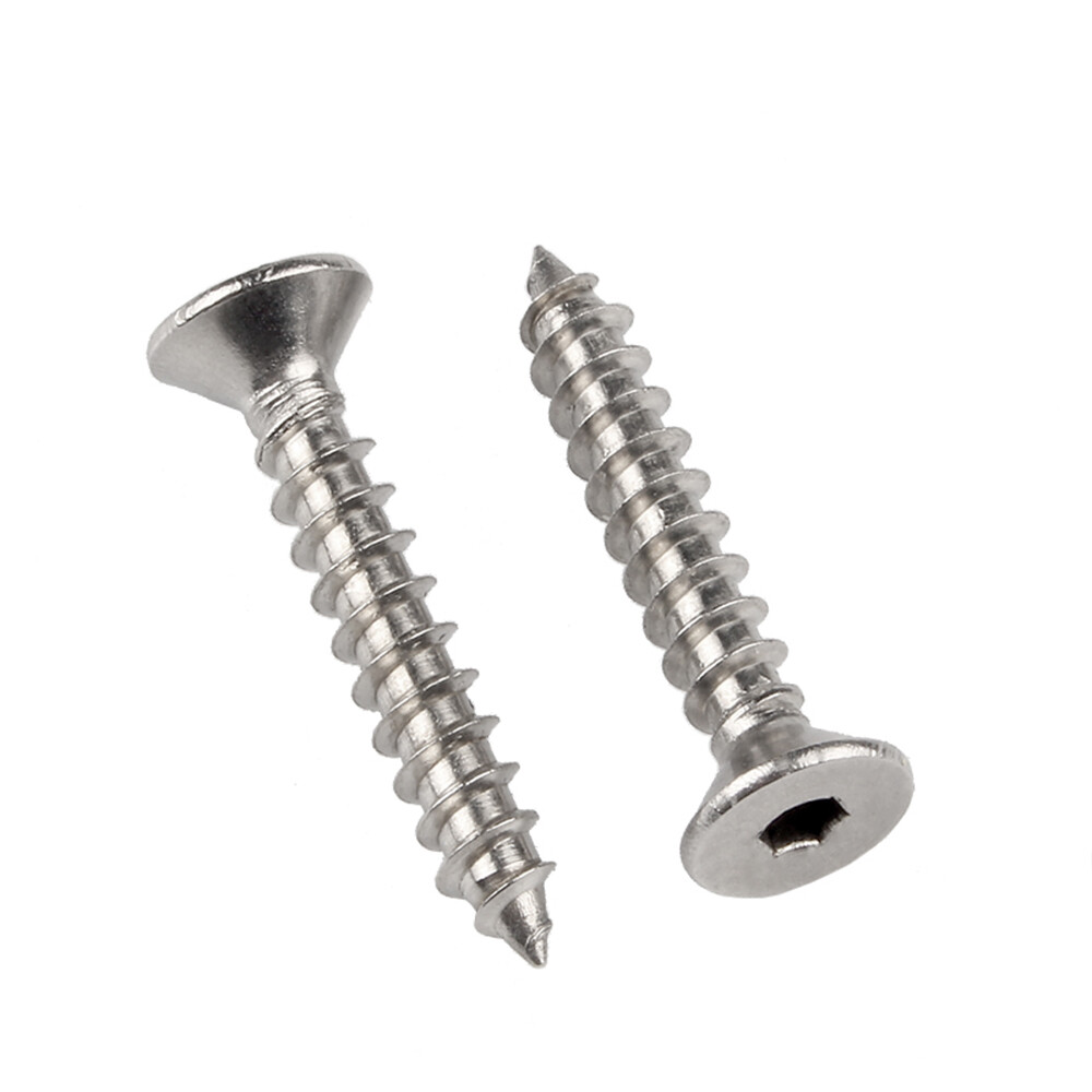 Hex Socket Countersunk Flat Head Self Tapping Screws 304 Stainless Steel M2-M6