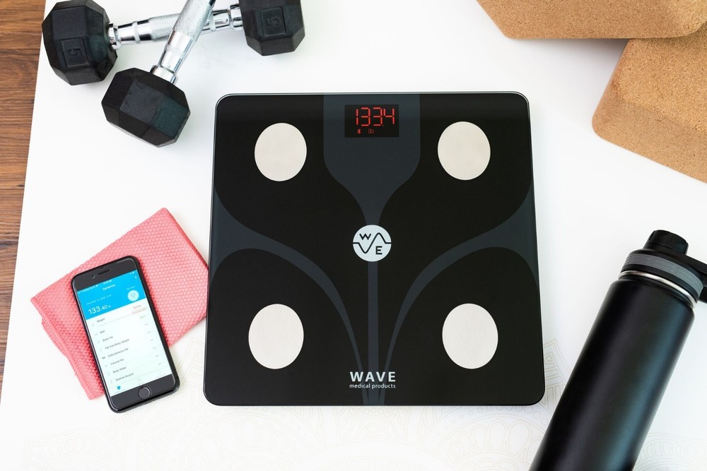 WAVE Smart Digital Bathroom Weight Fat Scale Body BMI Mobile Fitbit Bluetooth