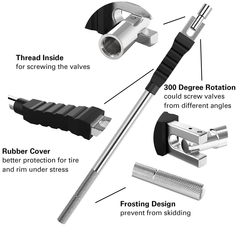 CKAuto Valve Stem Puller/Installer with Rubber Boot puller