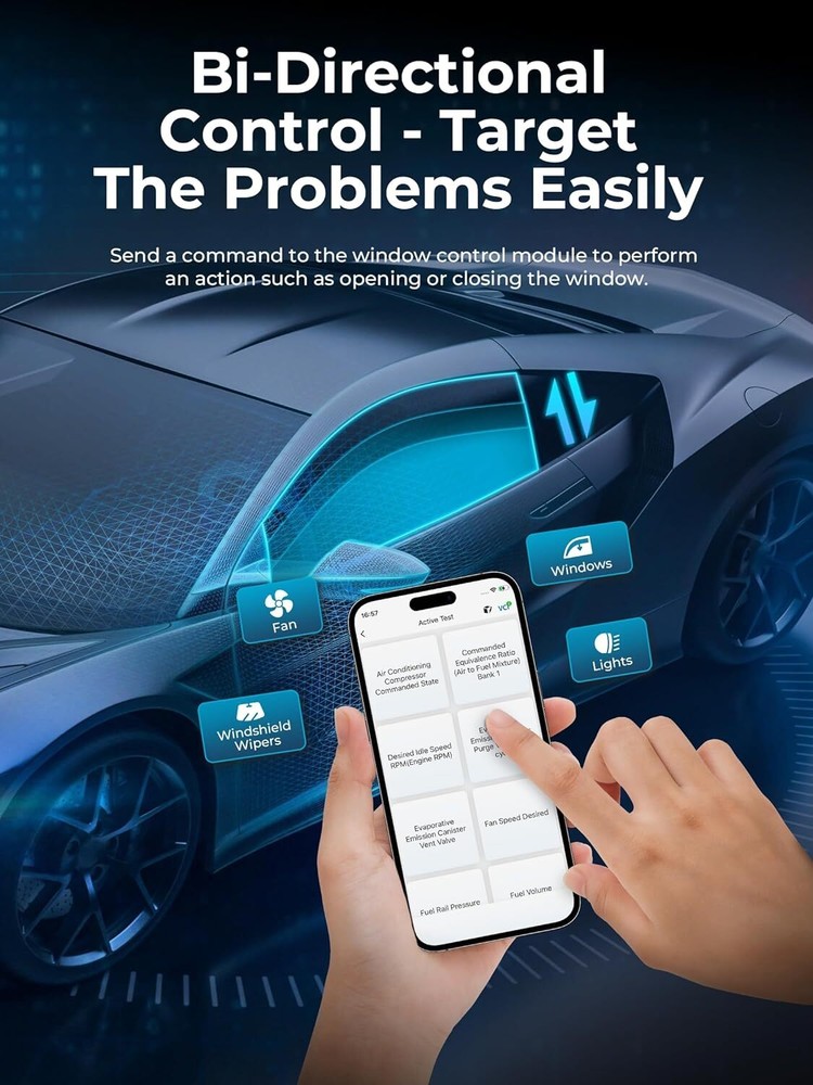 2024 TOPDON TOPSCAN PRO Bluetooth OBD2 Diagnostic Tool Active Test