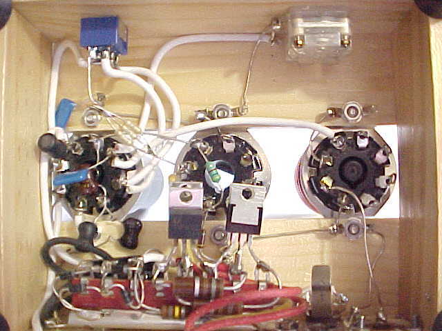 SCHEMATIC ONLY OF THIS ULTRA SIMPLE 6V6 QRP 160/80/40M CW TRANSMITTER