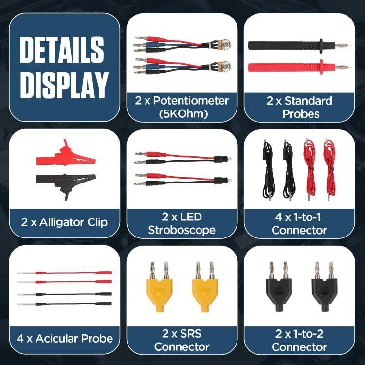 68PCS Automotive Multimeter Test Leads Kit Clips Electrical Test Diagnostic Tool