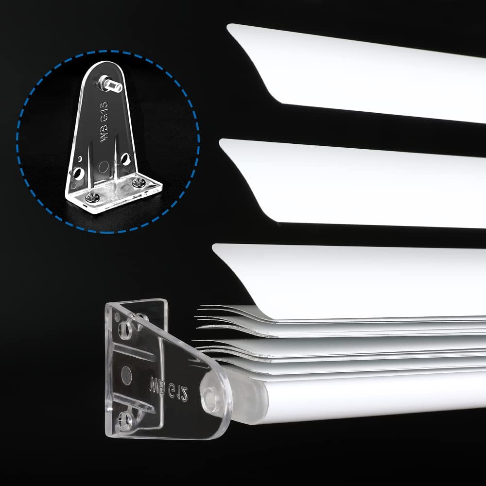 2 Inch 4Pcs Blinds Hold down Brackets, Clear Plastic Door Blinds Bottom Bracket,