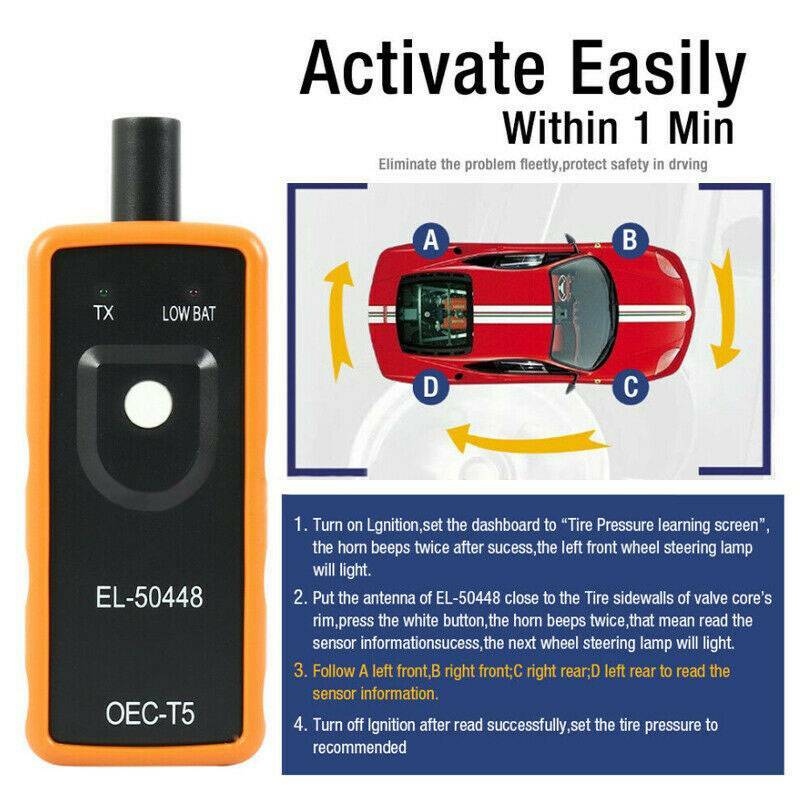 EL-50448 TPMS Reset Tool Relearn Tool Auto Tire Pressure Sensor Tools Fit For GM