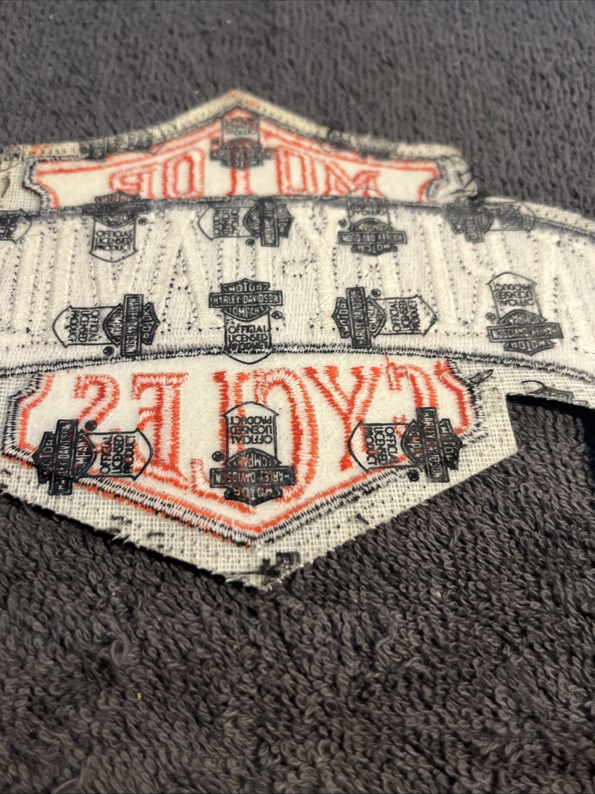 Harley Davidson Embroidery Iron On Patches Set Of 2