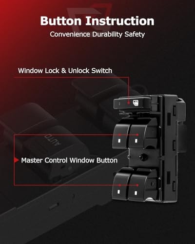 20945224 Front Left Power Window Switch Driver Side Master Power Window