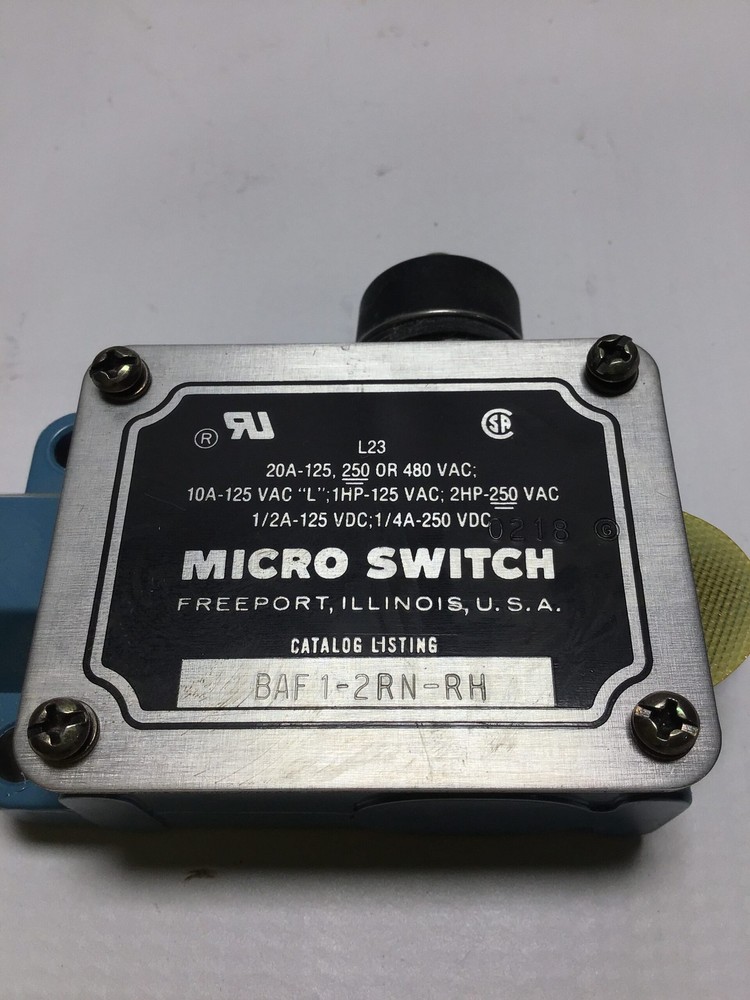 Honeywell BAF1-2RN-RH Micro Switch 20A