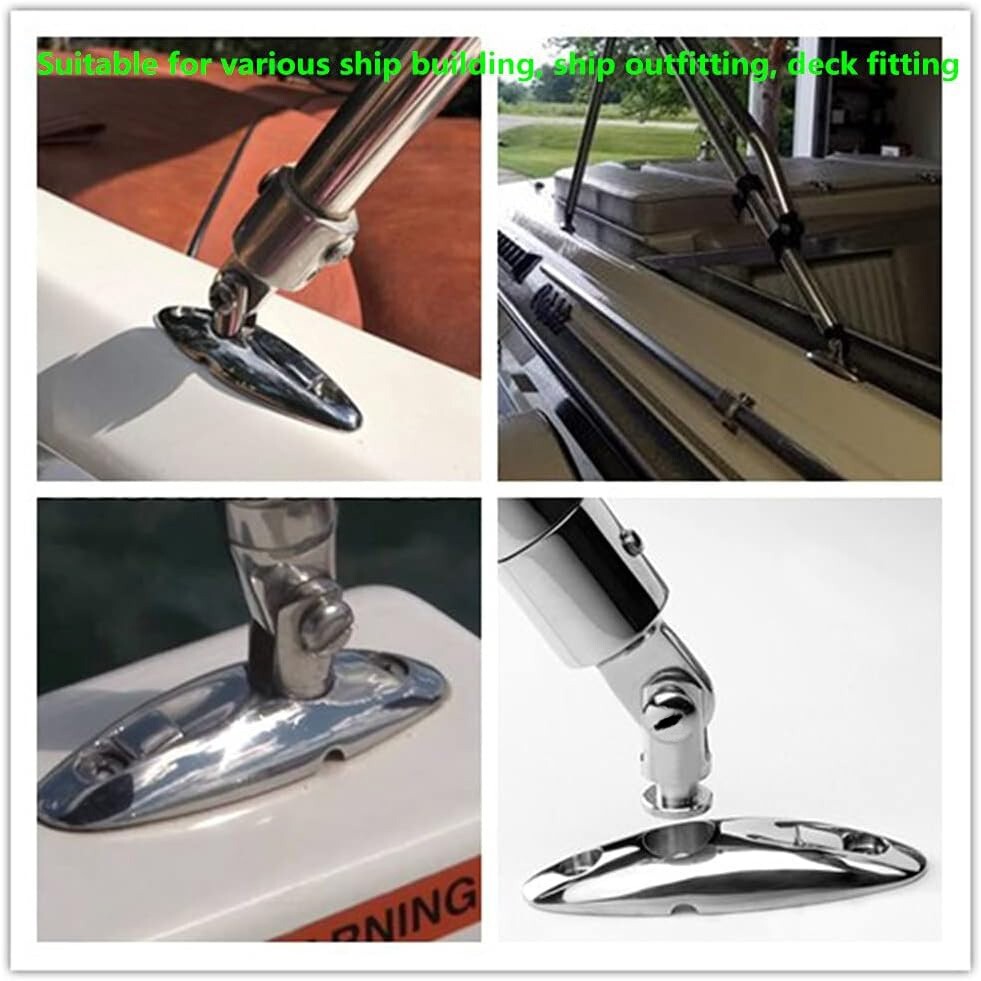 Boat Bimini Top Quick Release Swivel Hinge Deck side mount Stainless Steel 2 pcs