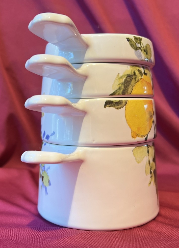Lang Lemon Grove Earthenware Stacking Measuring Cups Susan Winget