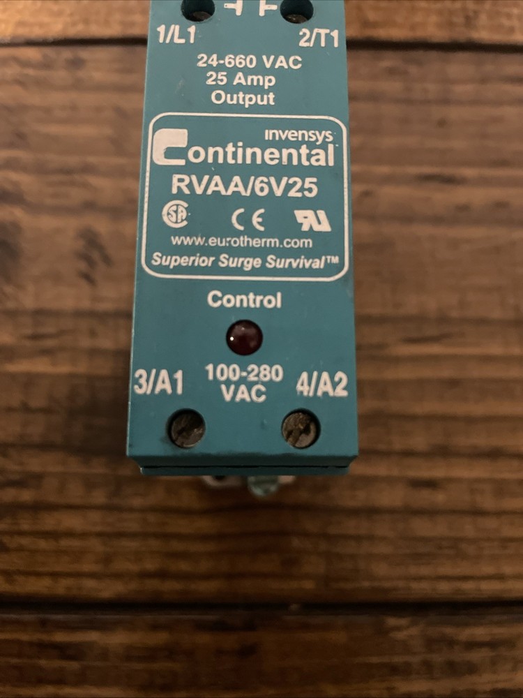 Invensys Continental RVAA/6V25 Solid State Relay New