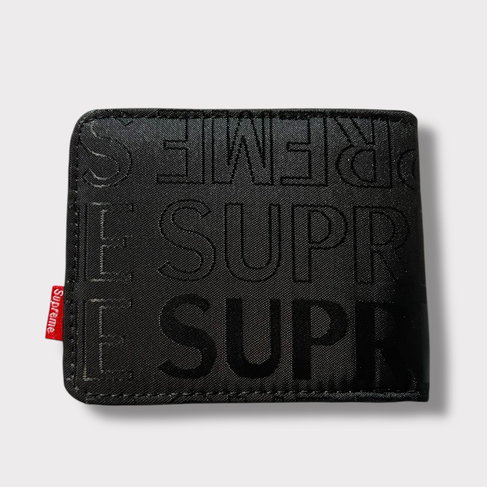 Supreme Wallet With Coin Pocket Pouch NEW DEADSTOCK Black Color Bifold