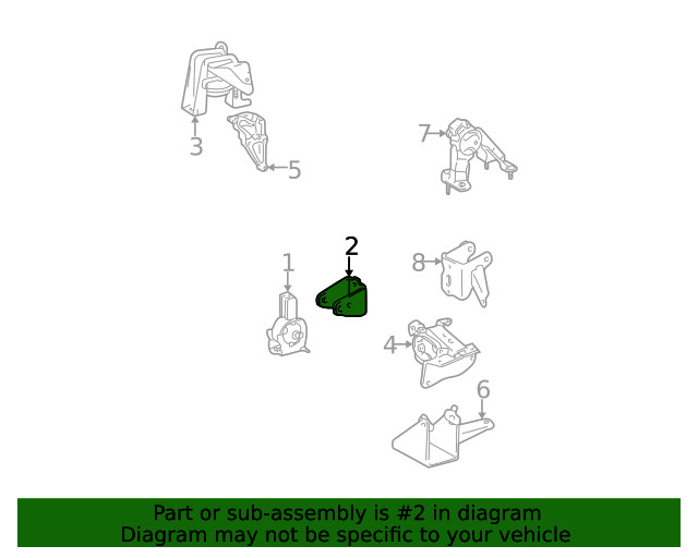 Genuine GM Front Mount Bracket 88969069