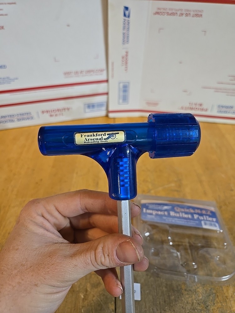 Frankford Arsenal Quick-N-EZ Impact Bullet Puller for Reloading Blue, Medium