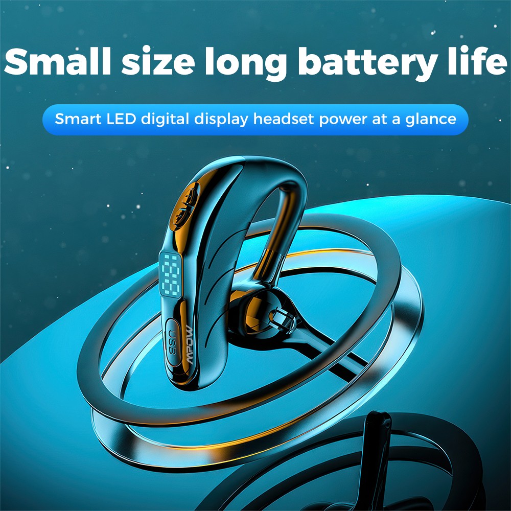 Mpow Single-Ear Office Trucker Bluetooth Headset Noise Cancelling Wireless