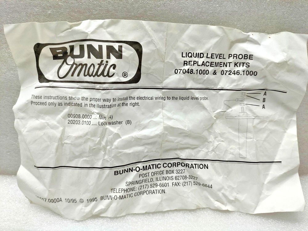 BUNN-O-MATIC 7048 WATER LEVEL PROBE