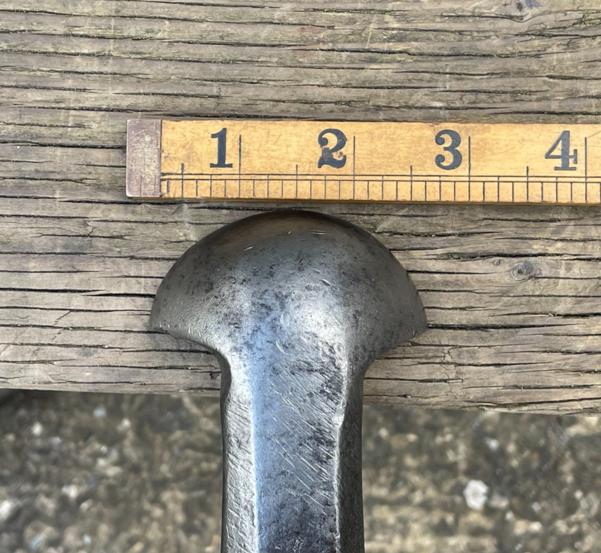 Vintage Half Moon Blacksmiths Mushroom Stake Anvil Domed Tinsmith Old Tool