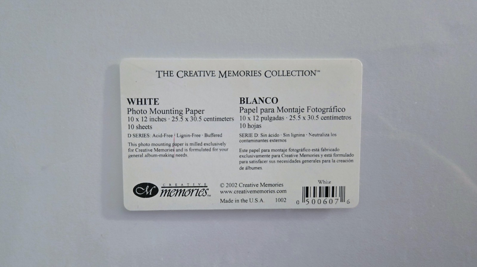 Creative Memories 10 X 12 and 12x12 Photo Mount Paper & Paper Sets-NEW