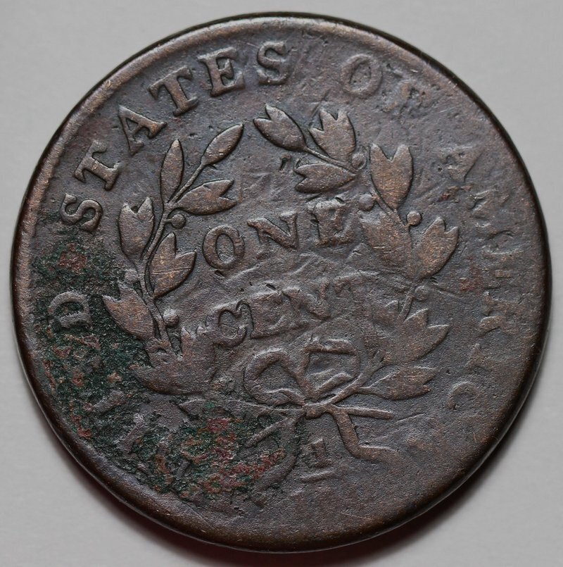 1802 Draped Bust Large Cent - With Stems - US 1c Copper Coin