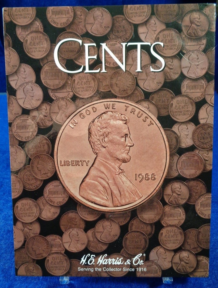 H.E. Harris Cents Plain (No Date) Coin Folder, Album Book #2676