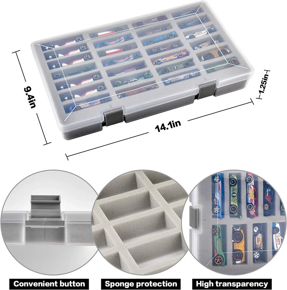 Hot Wheels Portable Car Storage Case Display Holder for 27