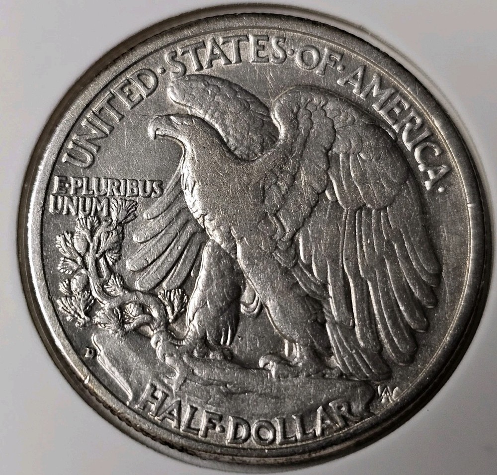 1942-D WALKING LIBERTY HALF 90% SILVER Low Mintage