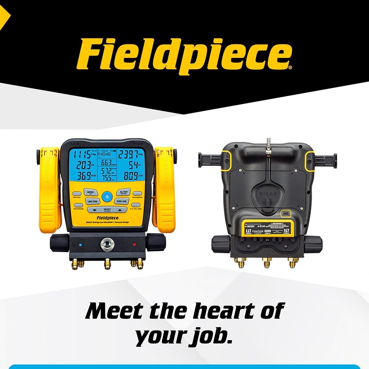 Fieldpiece SM382V SMAN Wireless Refrigerant Manifold (3-Port)