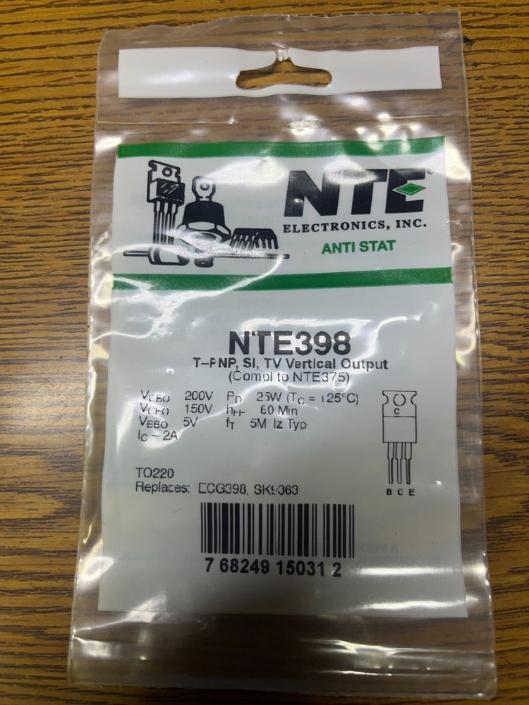 NTE398 Transistor Vertical Deflection Audio Amp,