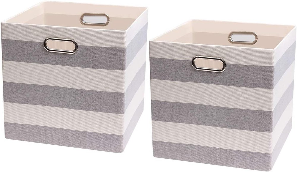 3X Thicker Storage Bins Storage Cubes 13×13 Fabric Storage Boxes Foldable