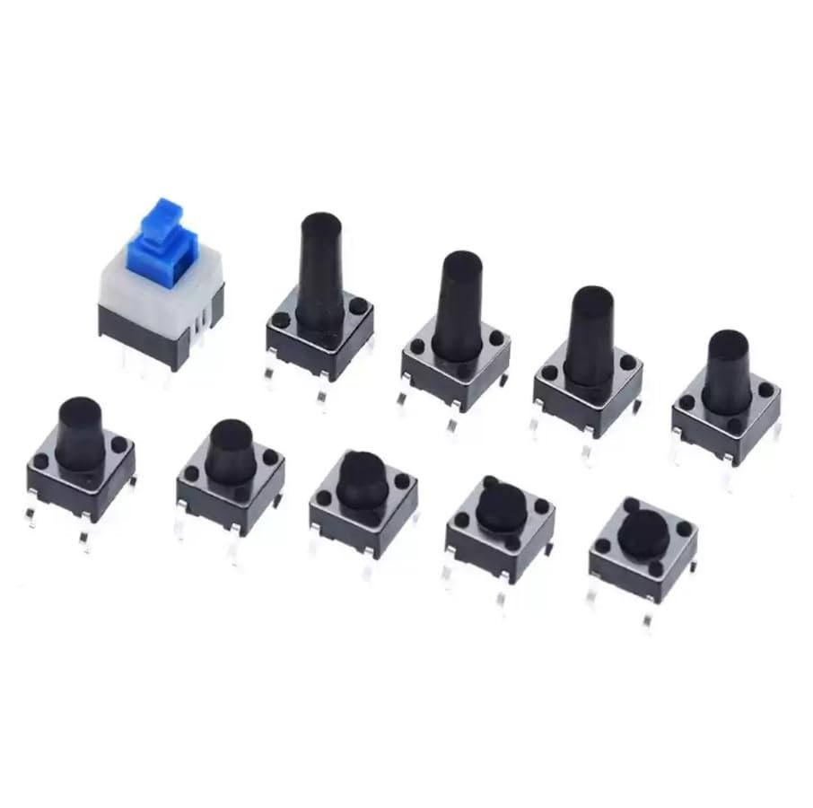 Push Button Kit - 10 Types, 180 Pieces - for Arduino, ESP32, ESP8266, Raspberry