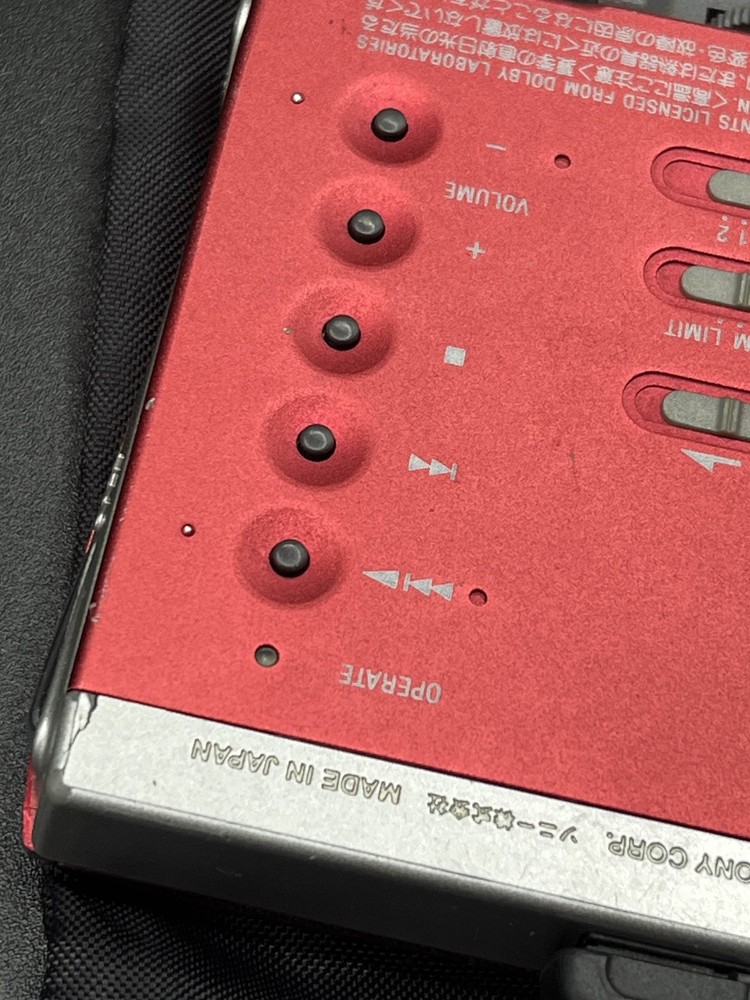 Sony MZ-E75 Walkman MiniDisc MD Player Red with Remote - Working