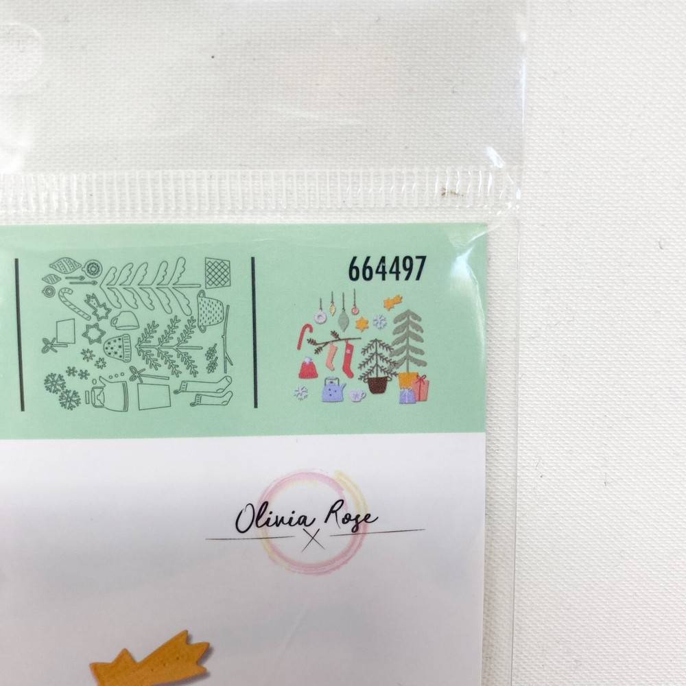 Sizzix Thinlits Christmas Cheer Olivia Rose Festive Cutting Dies 664497 NEW