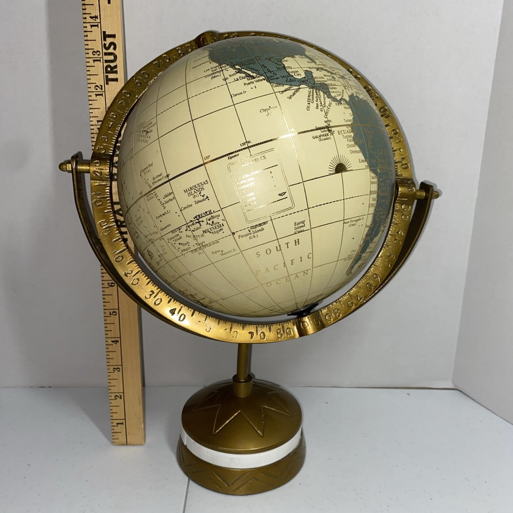 Drexel Heritage World Globe - Rotates - Gold - 8”