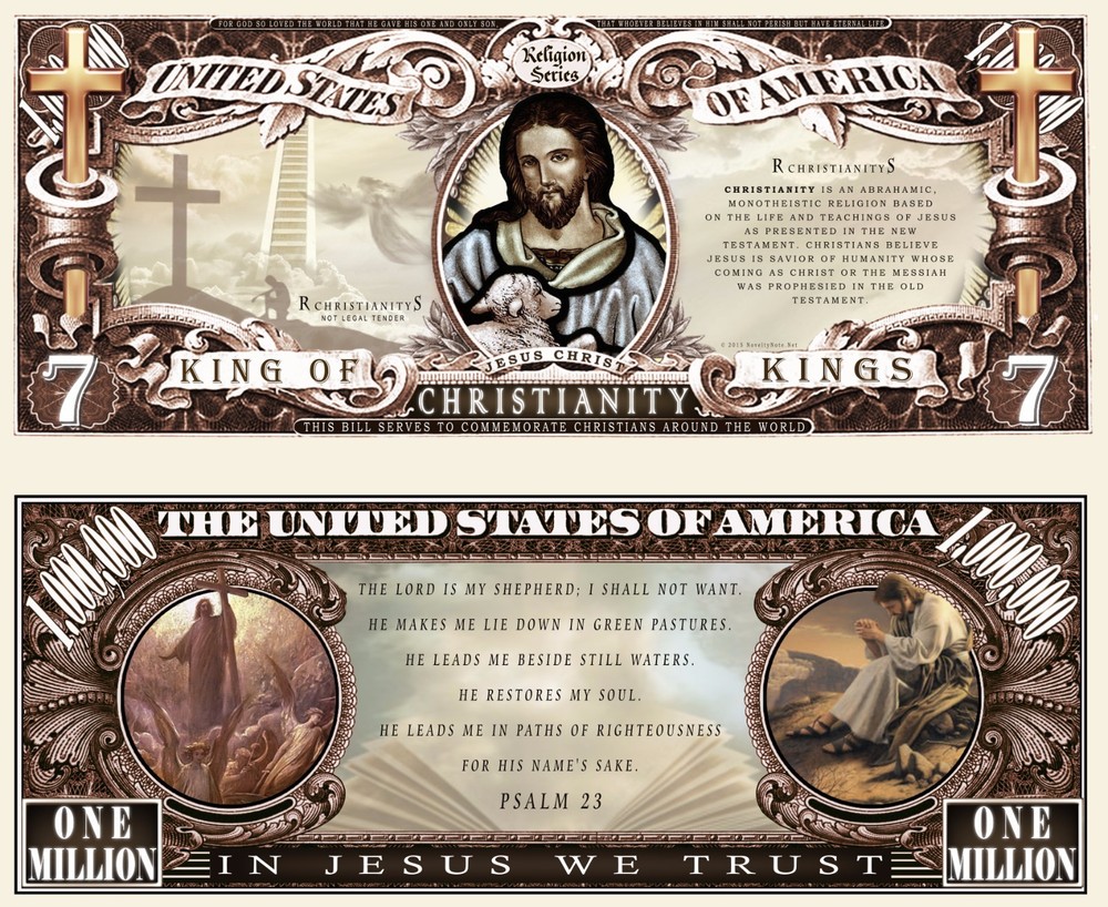 OUR CHRISTIAN DOLLAR BILL (25 ea)