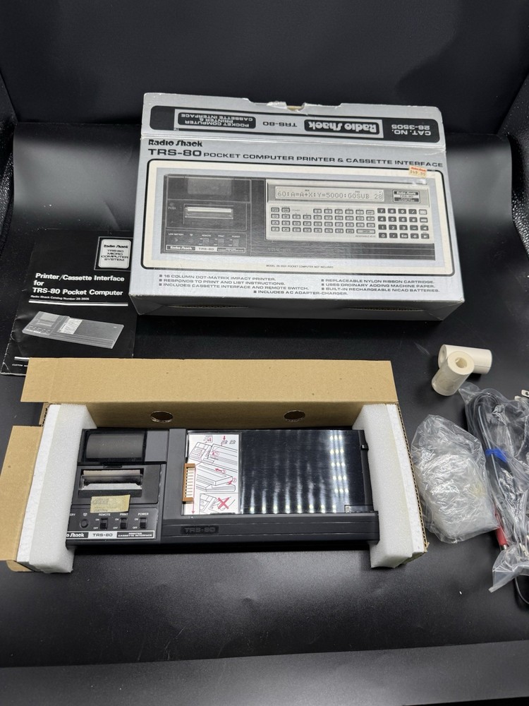 Radio Shack TRS-80 Pocket Computer Printer Cassette Interface Boxes Manuals