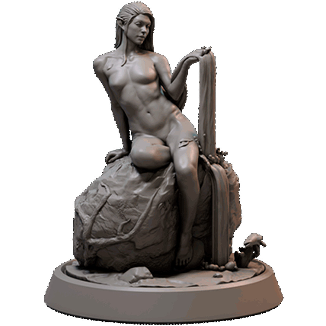 Naiad 32mm Resin Miniature Water Nymph for D&D and RPG