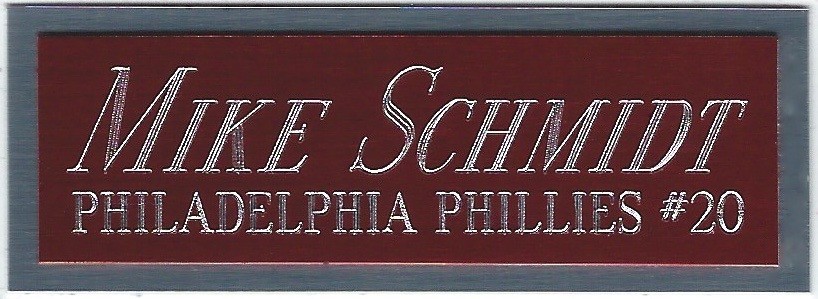 MIKE SCHMIDT PHILLIES NAMEPLATE FO AUTOGRAPHED Signed Baseball Display CUBE CASE
