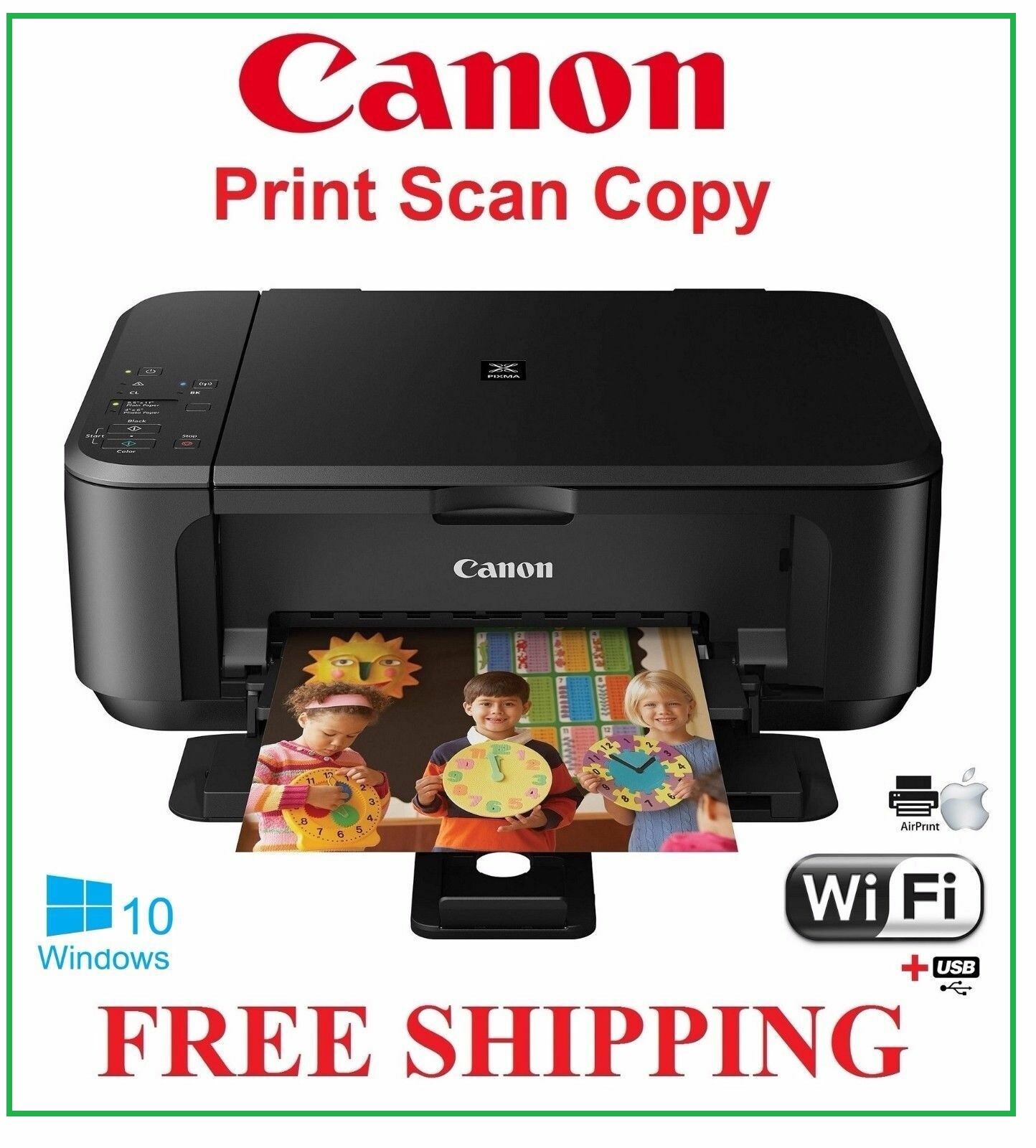 NEW Canon MG3620 (6420a) Wireless Printer/Scan/Copy-Duplex Photo Print-Fast Ship