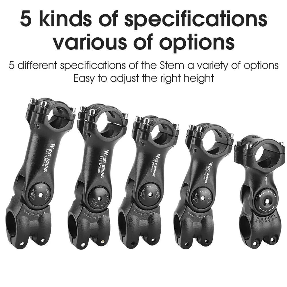 Adjustable Bicycle Handlebar Stem Variable 60Degree Angle Bike Handlebar Riser.