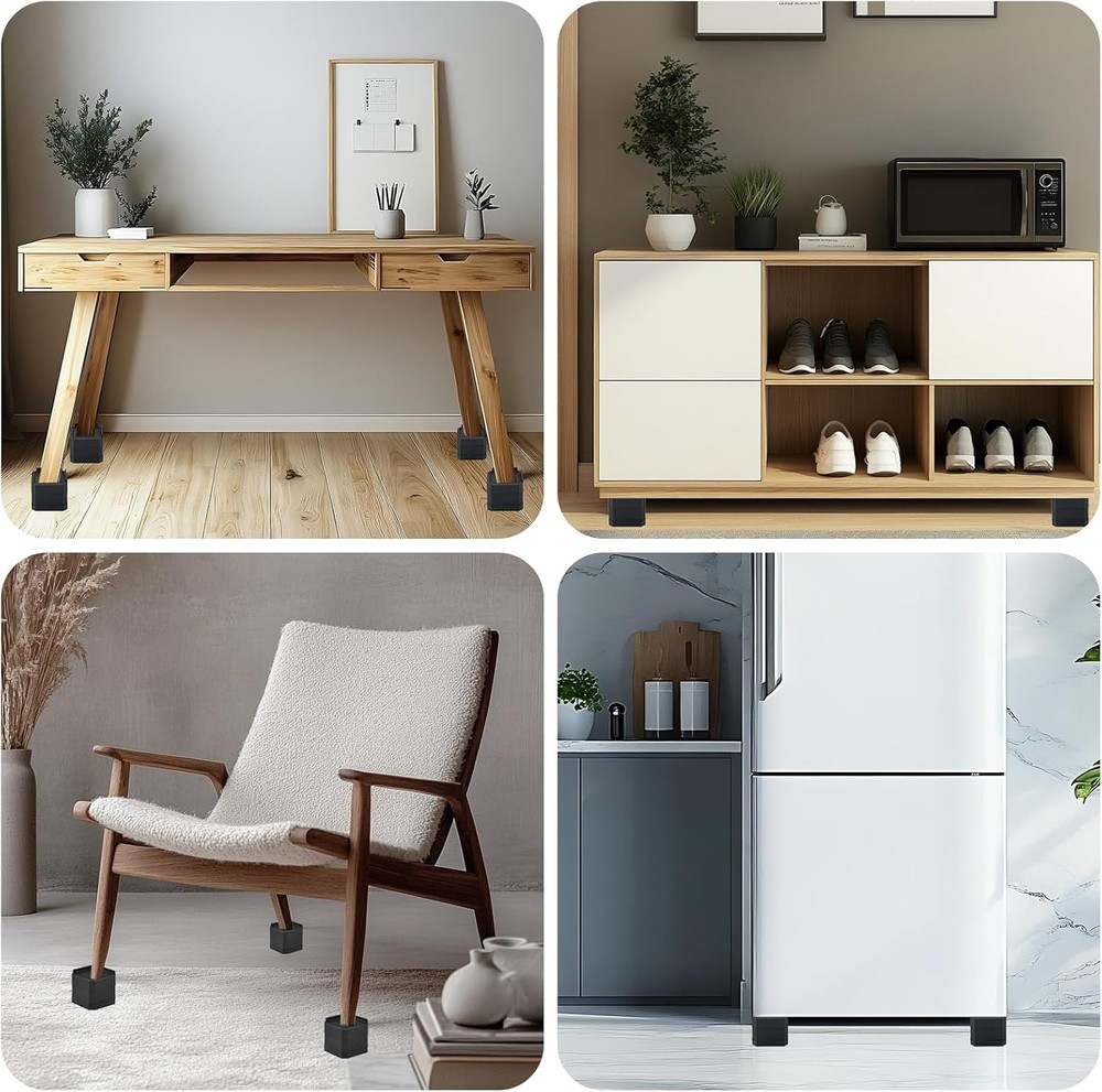 Heavy Duty Furniture Risers, Stackable Bed Risers, Adjustable Bed Raising Blocks