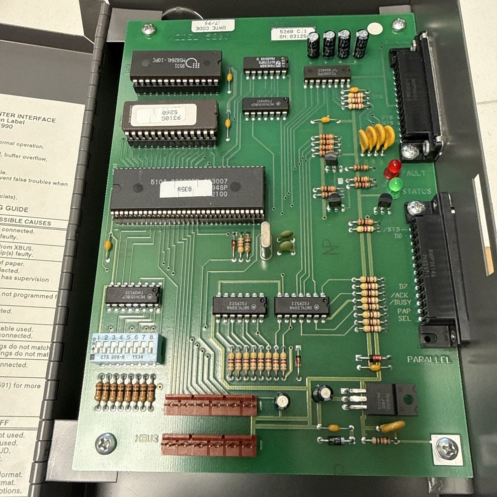 Silent Knight 5260 Printer Interface RS-232 DTE serial 12vdc xbus parallel