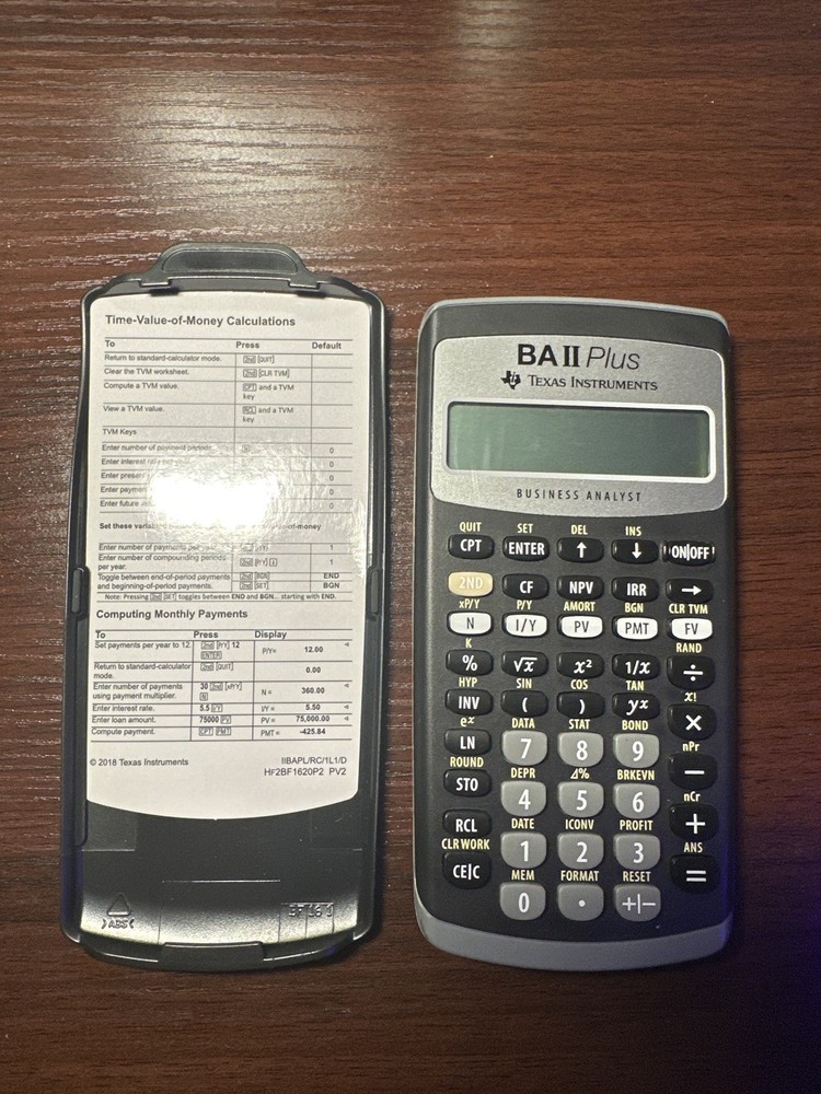 Texas Instruments BA II PLUS Financial Calculator