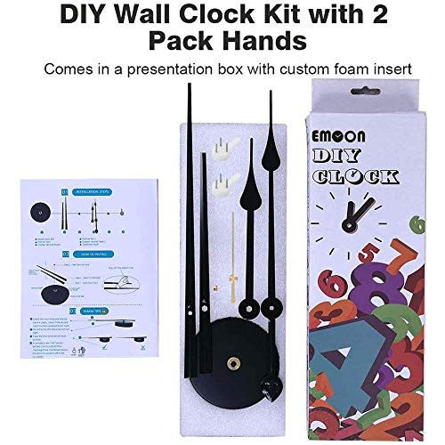 2 Pair Long Hands with 3D Clock Movement DIY Large Wall Clock Quartz Clock