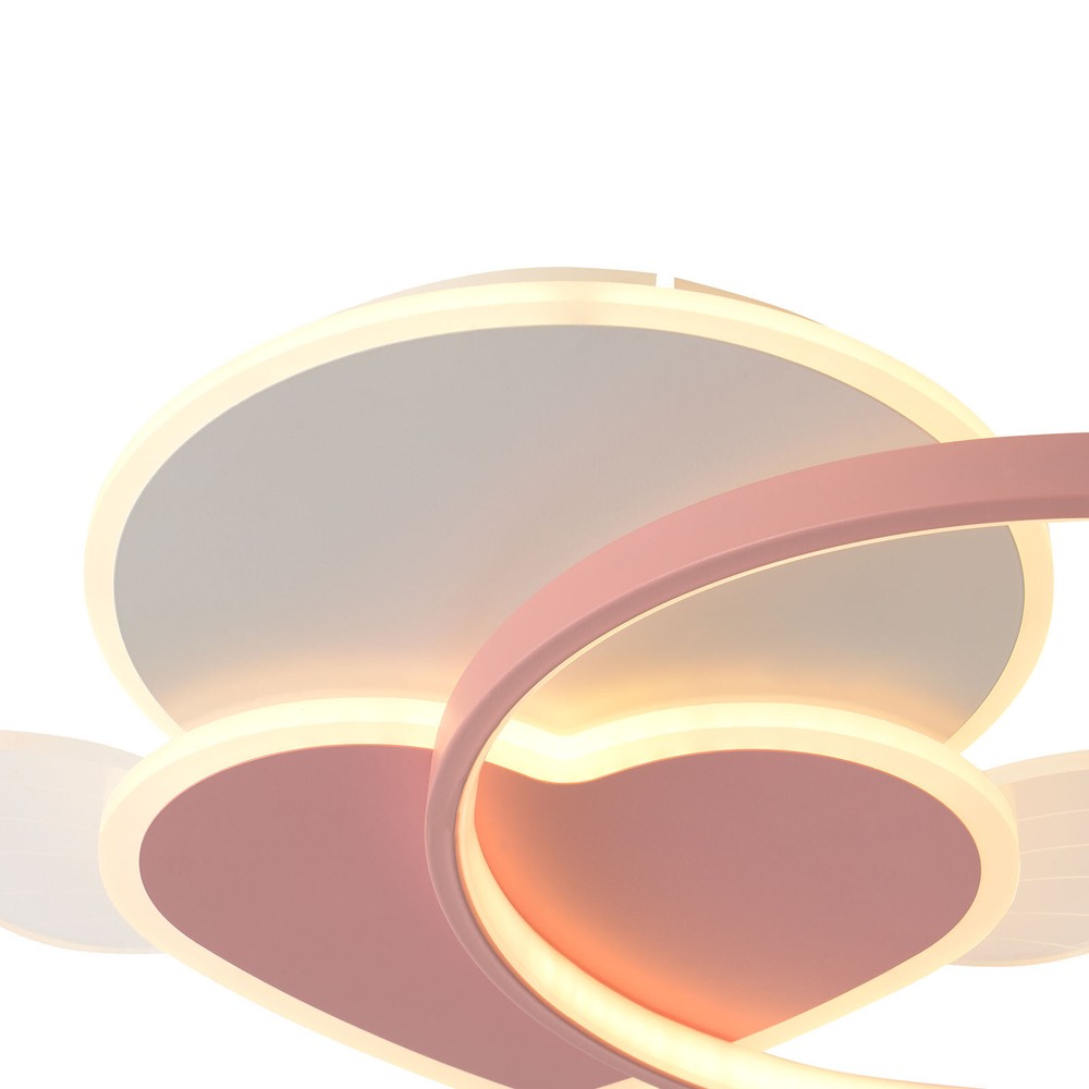 Dimmable LED Round Ceiling Light Flush Mount Fixture Remote Control 40W