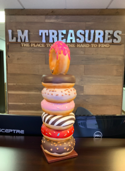Small Stacked Donuts Over Sized Statue Restaurant Prop Display Theme Decor