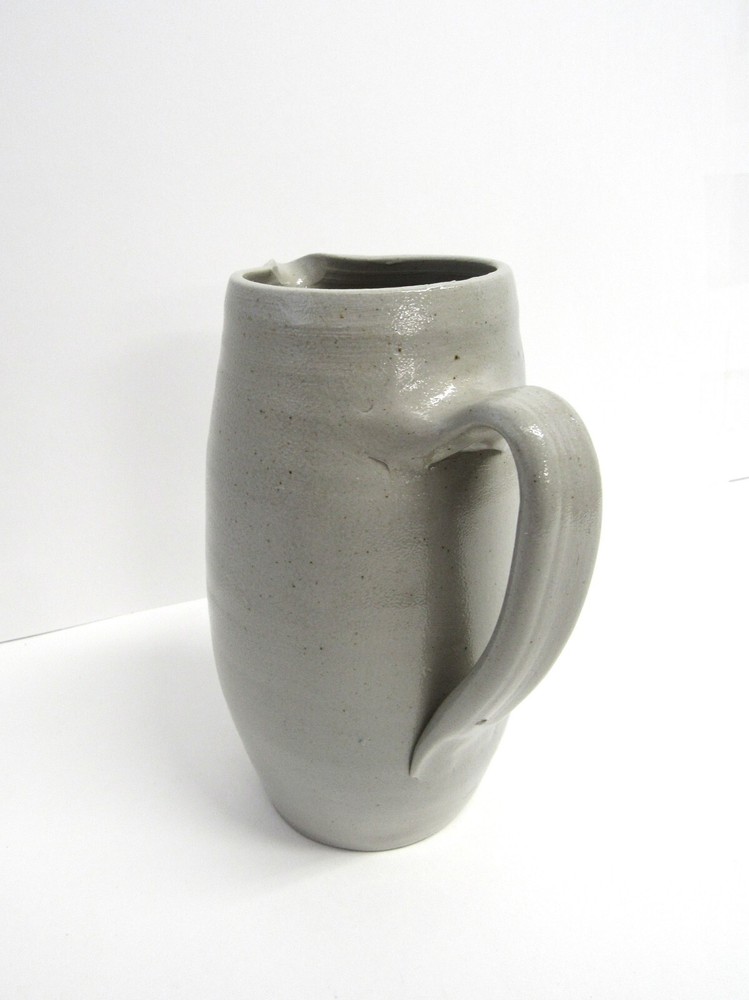 Studio Salt Glaze Cobalt Blue Stoneware Pitcher - EUC