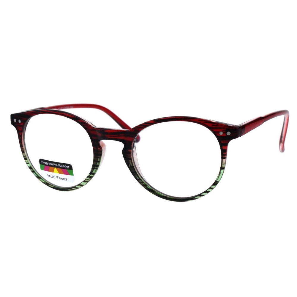 Multi Focus Progressive Reading Glasses 3 Powers in 1 Reader Round Keyhole