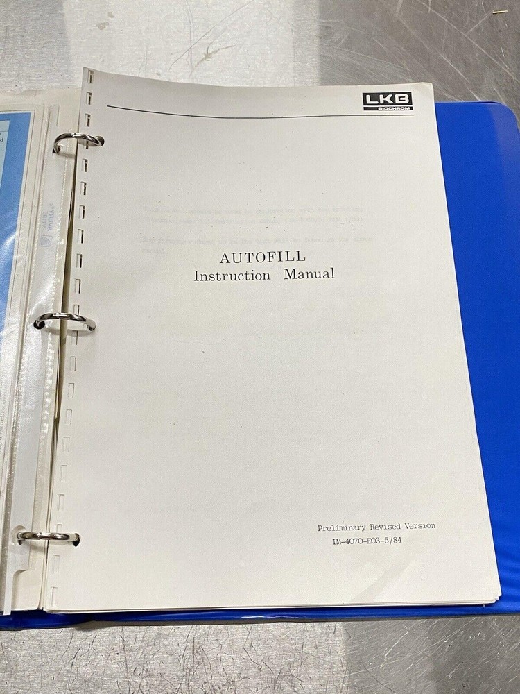 LKB Ultrospec & 4073-410 Wavelength Scanning Software - Users Guide / Manual